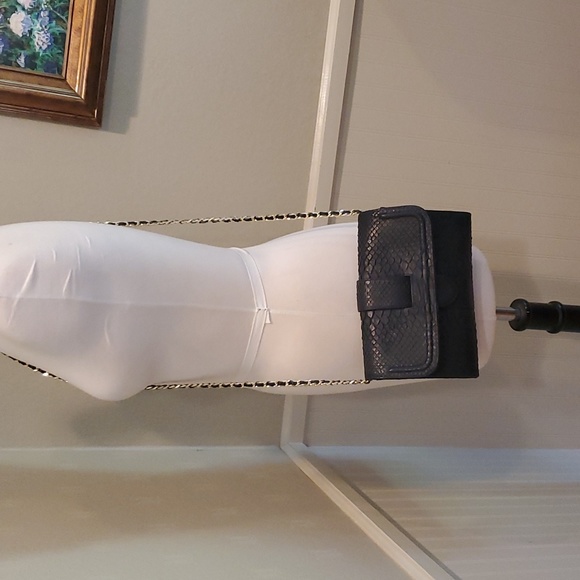 Like NEW Python skin Beirn clutch crossbody - Picture 4 of 10